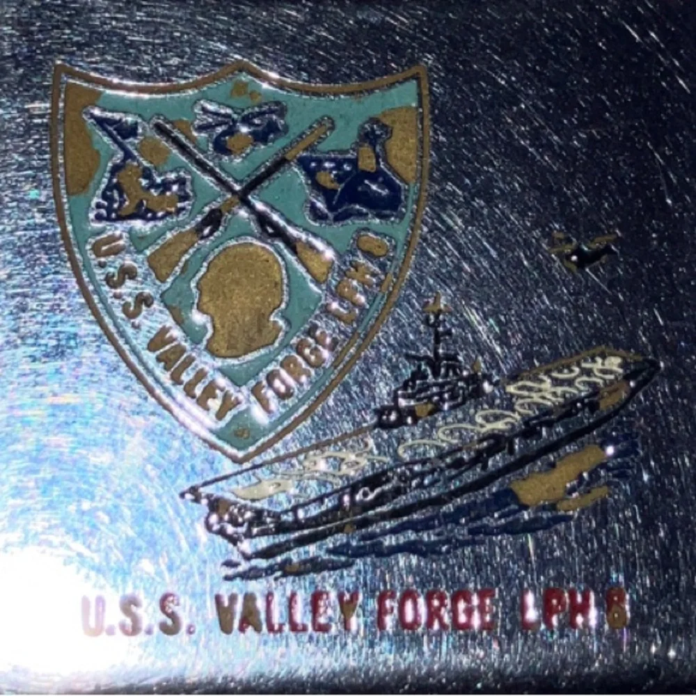 Vintage U.S.S. Valley Forge‎ LPH 8 Silver Zippo Lighter